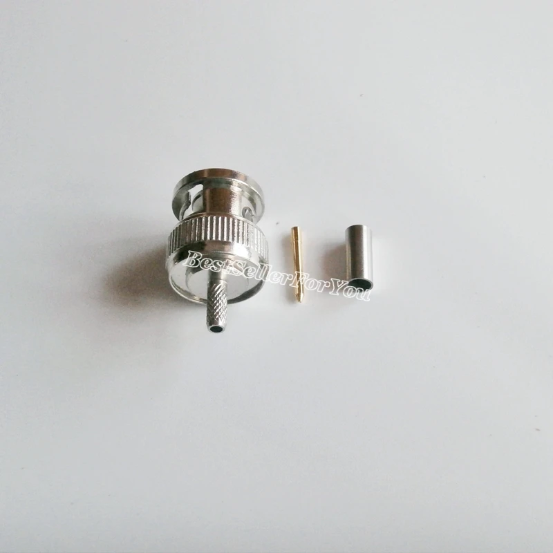 1Pcs Connector BNC Male Plug Crimp Straight RF For Coaxial Cable RG316 RG174 LMR100 | Обустройство дома