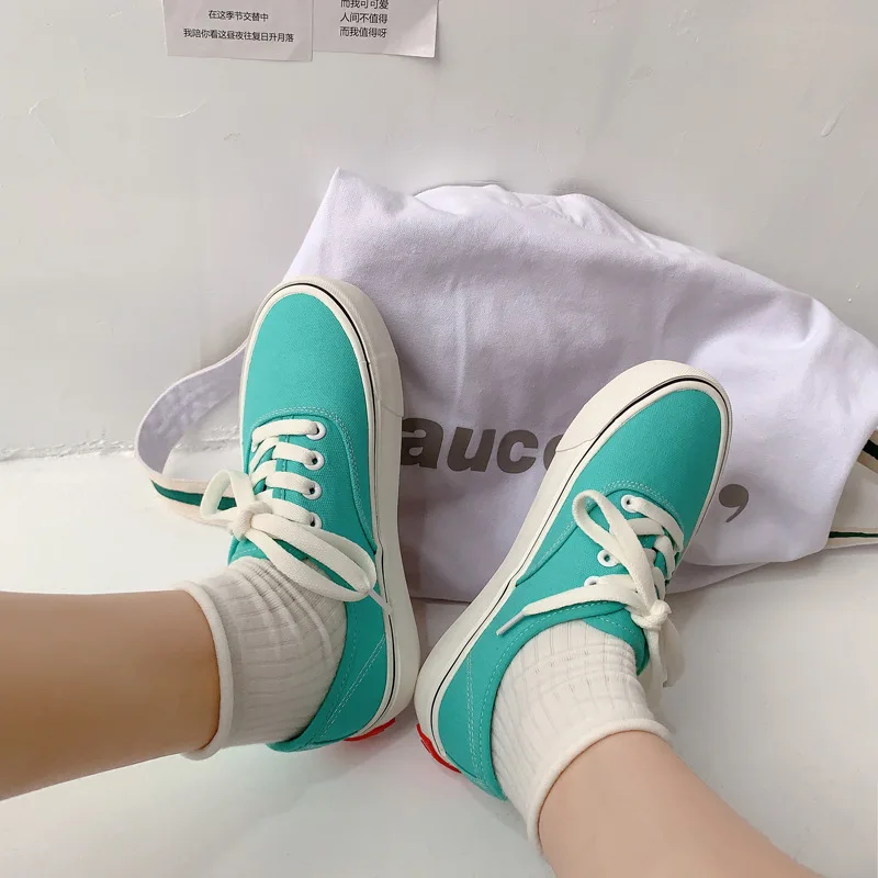 

Туфли женские парусиновые на толстой подошве, однотонные, красные