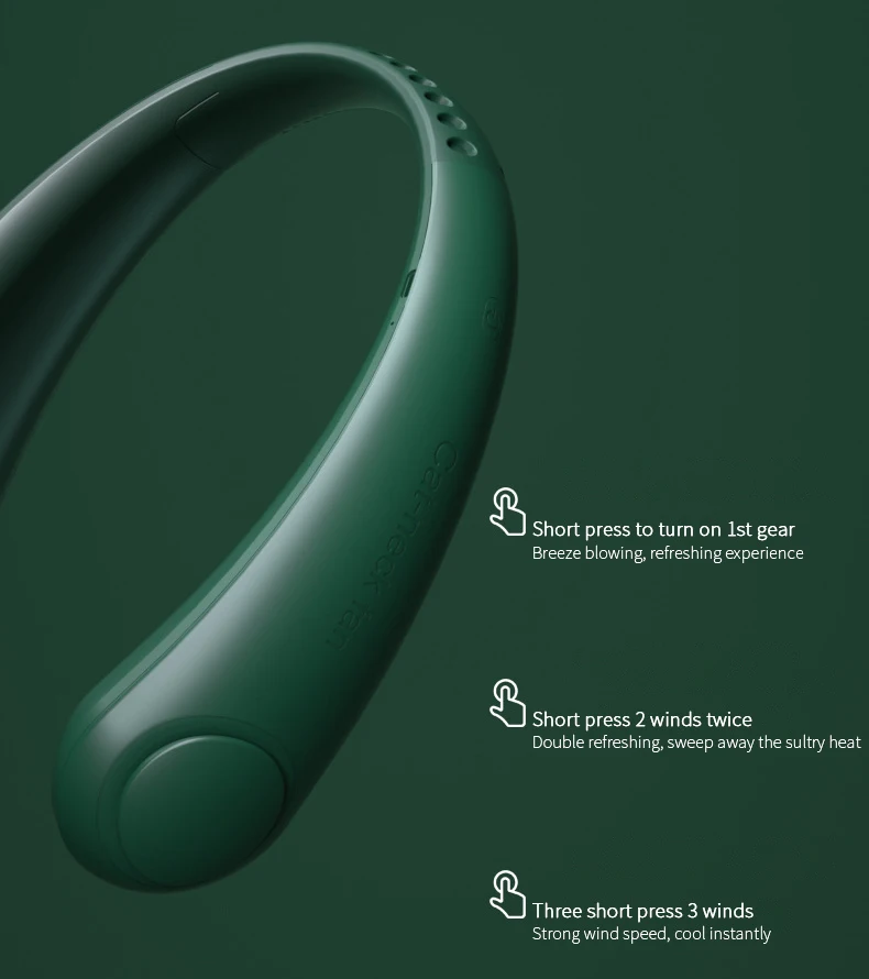 

Porous Hanging Neck Fan Sports Fan Lazy Portable Mini Fan No Leaf Usb Mini Mute Electric Fan Three-Speed Double Fan Dropshipping