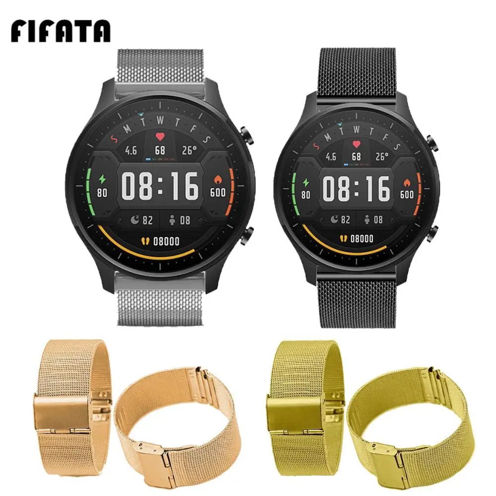 Ремешок сменный металлический для часов Xiaomi Mi 20 22 мм Huami Amazfit GTR/Bip/GTS