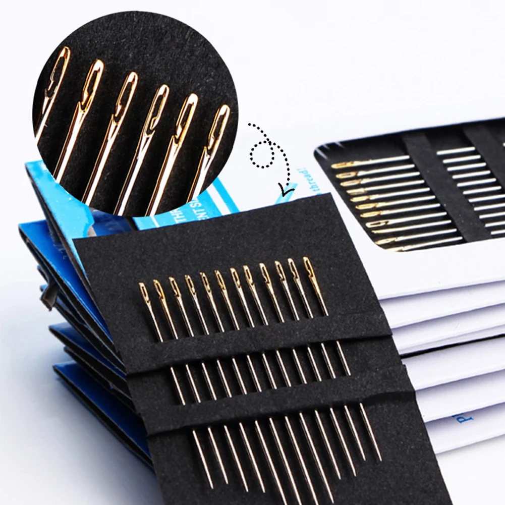 Stainless Steel Sewing Machine Needless Threading Hand Elderly Needle-side Hole Blind Needle Household 12 Pcs | Дом и сад