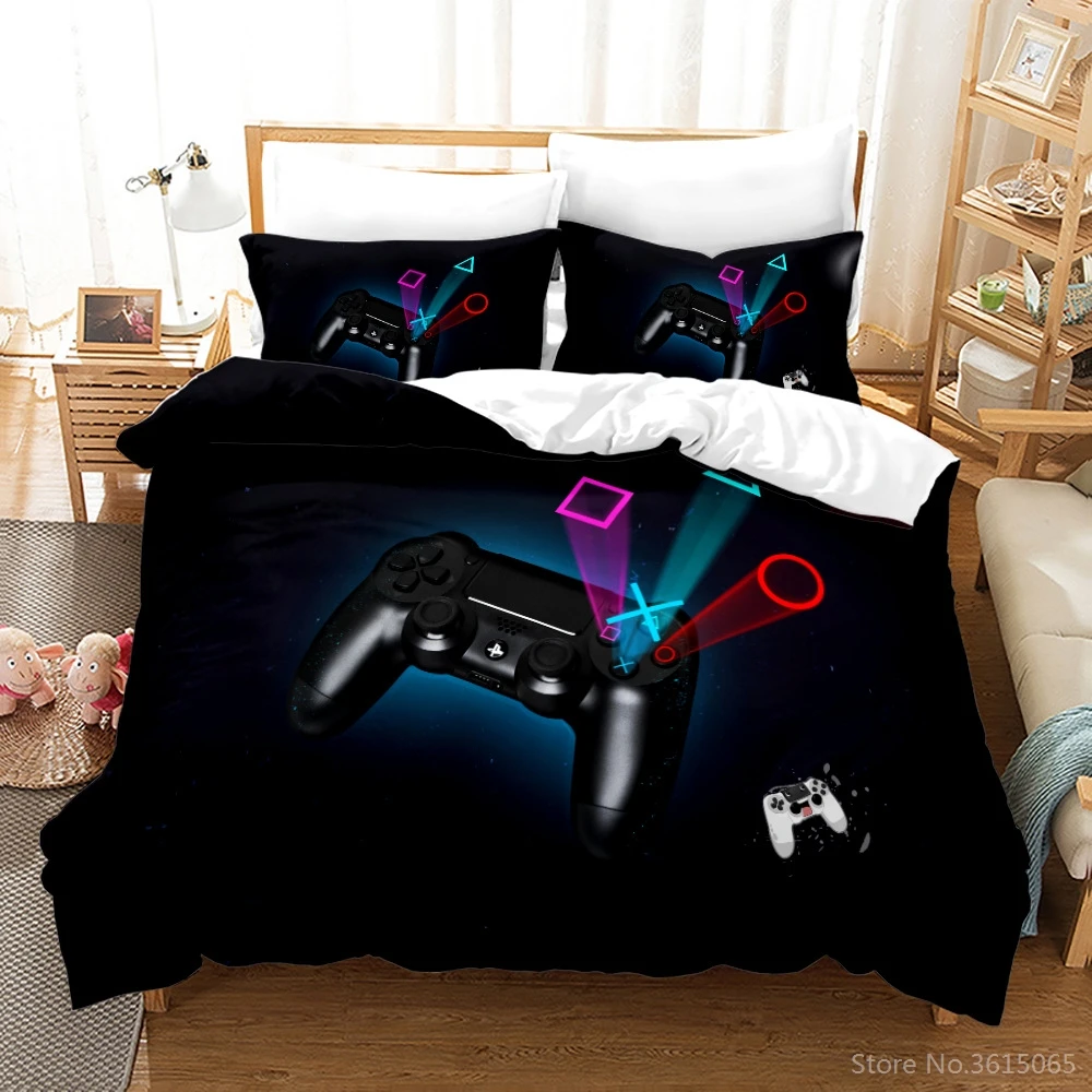 

Classic PlayStation Bedding Set 3d Game Gamepad Duvet Cover Pillowcases Twin Full Queen King Size for Bedroom Decor Dropshipping
