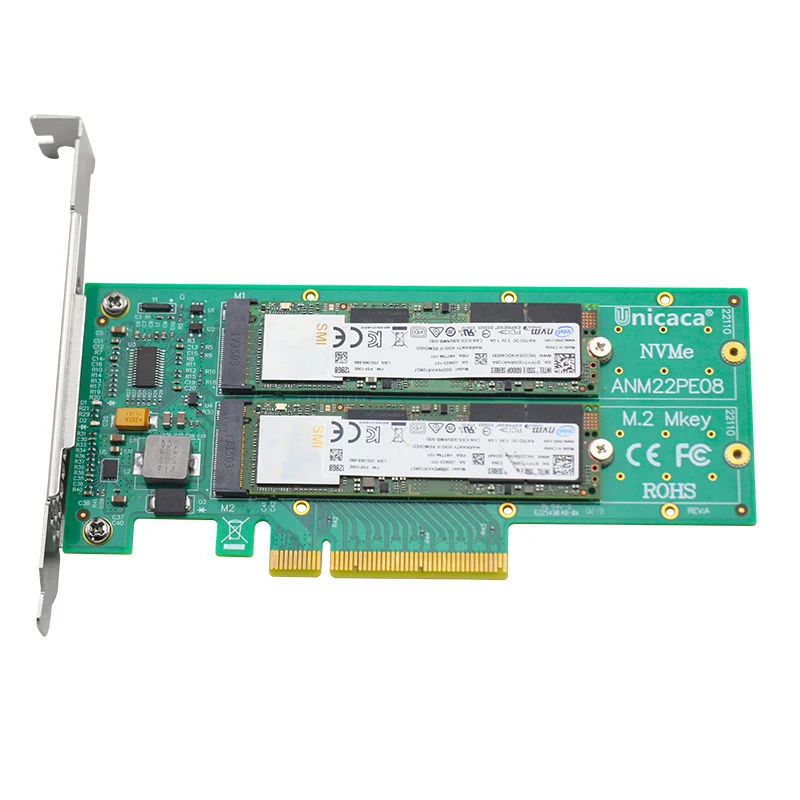 ANM02PE08 NVMe до M.2 мобильный телефон PCIe 3 0 X8 12g поддержка 2 HDD не с SSD|Платы расширения| |
