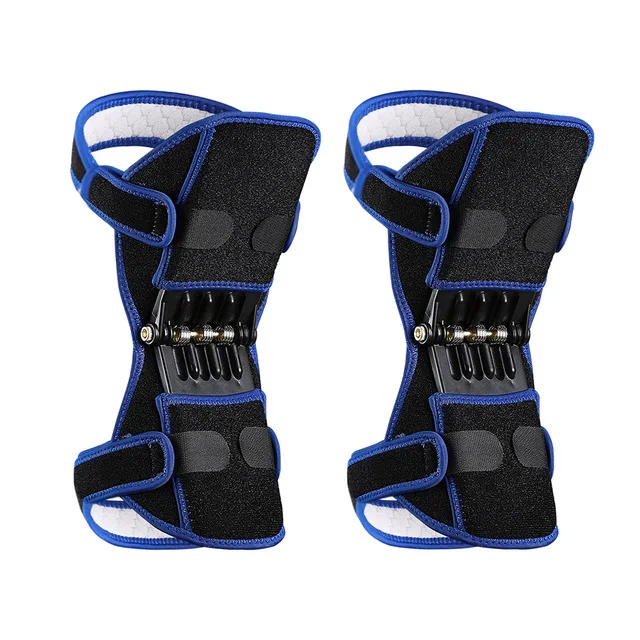 2 pieces blue Силовой сустав ноги поддержка Наколенники дышащий коврик для лазания поддержка наколенников мощный отскок стабилизатор наколенник уличное использование - Цвет: 2 pieces blue