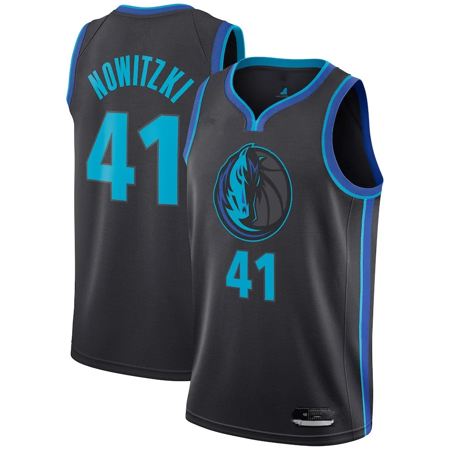 

Hot Sale City Edition Swingman Basketball Jerseys Pants 77 Doncic Dirk 41 Nowitzki Tank Tops Outdoor Shorts Embroidered Logo XXL