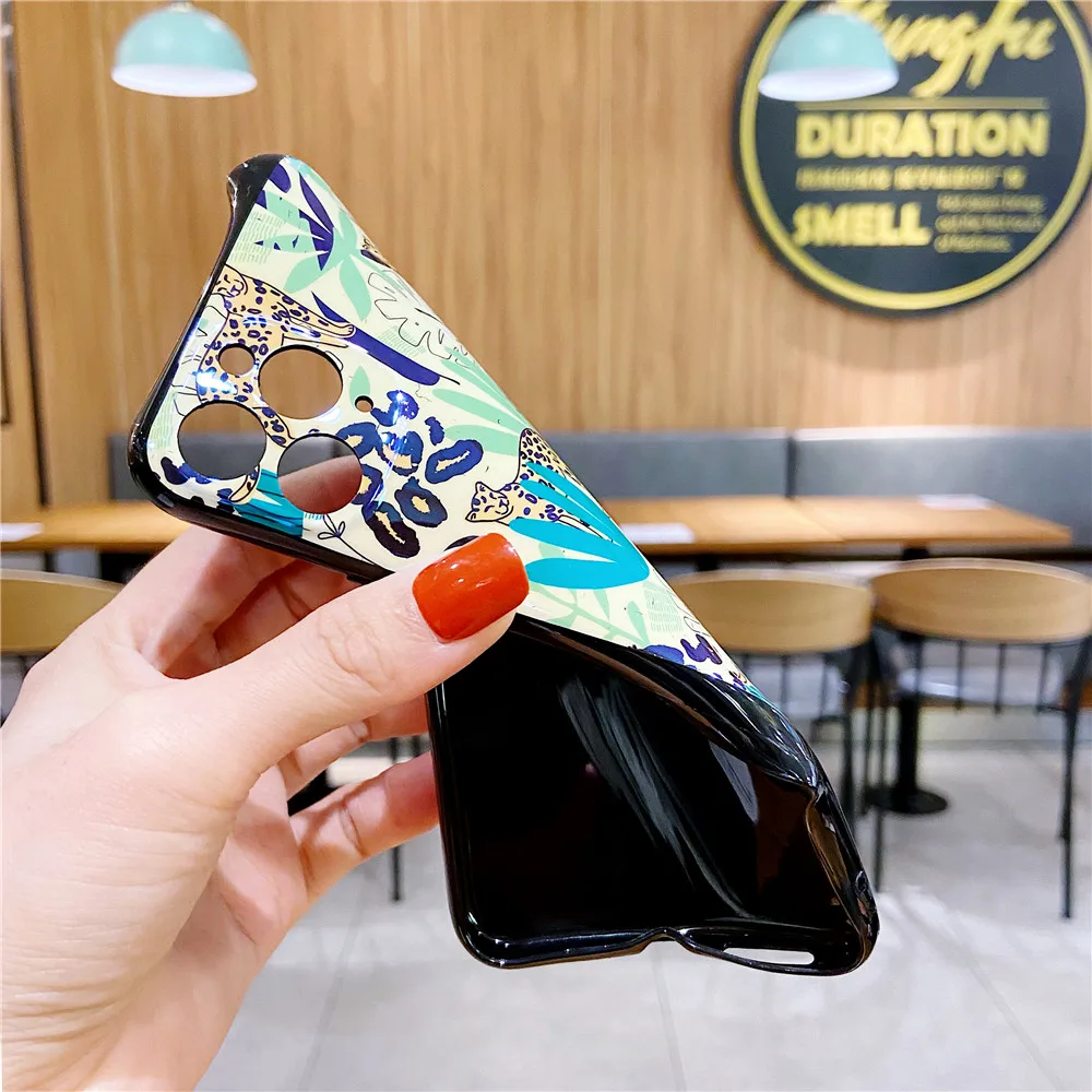 

Fashion Phone Case For iphone 12 mini 11 Pro Max SE 2020 XS Max XR X 7 8 Plus Cover Silicone Soft Jungle Flower TPU IMD Back