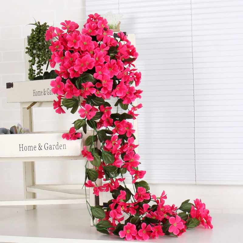 Orhcid vine wisteria фиолетовые шелковые цветы лоза искусственные настенные Висячие