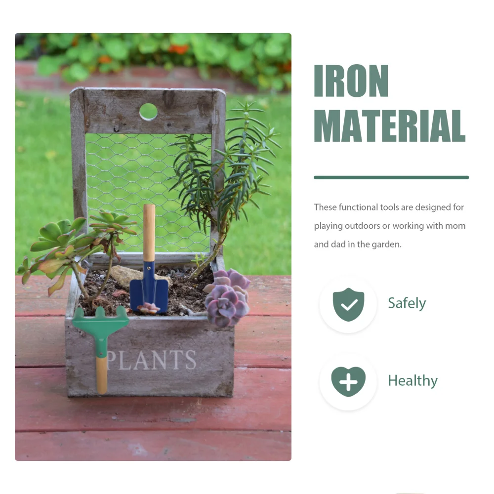 

1Set Mini Gardening Fork Shovel Rake Toys Beach Sand Toys Kids Gardening Tools