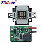 1 комплект, Ультрафиолетовый светодиодный светильник 10 Вт, нм, 410нм, 420нм, мощная светодиодная лампа высокой мощности + 10 Вт, не водонепроницаемый драйвер мА