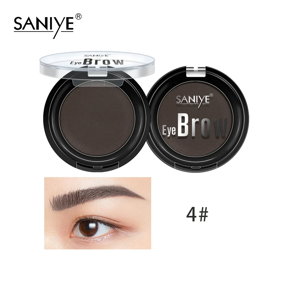 4 SANIYE Eyebrow Powder Waterproof Eyebrow Natural Delicated Brow Powder Palette Black Brown Color polvo de cejas E0131 - Цвет: 4