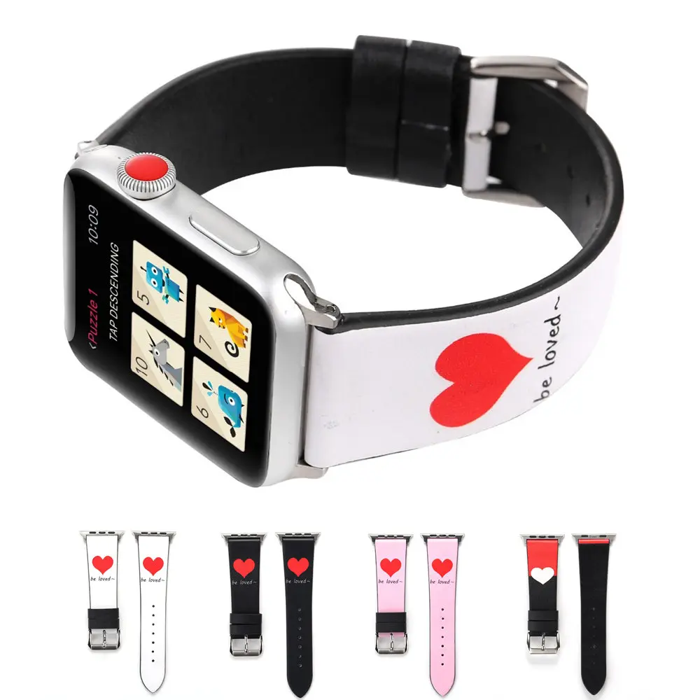 Пара ремешков для Apple watch 5 ремешок 44 мм 40 мм iWatch 42 мм 38 мм браслет из натуральной кожи ремешок для Apple watch 4 3 2 1
