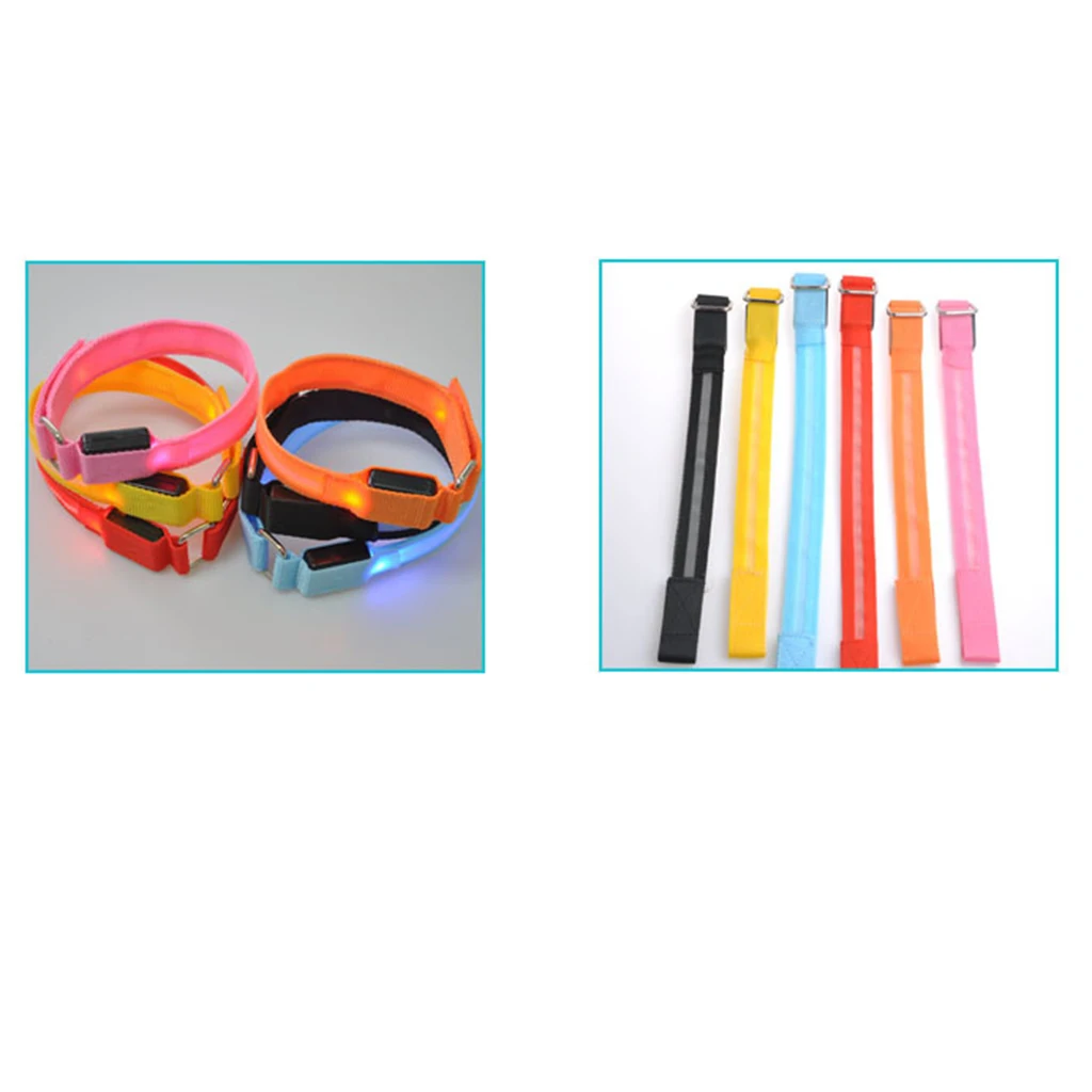 Светодиодная мигающая повязка а руку на открытом воздухе подсвечивающая для ног