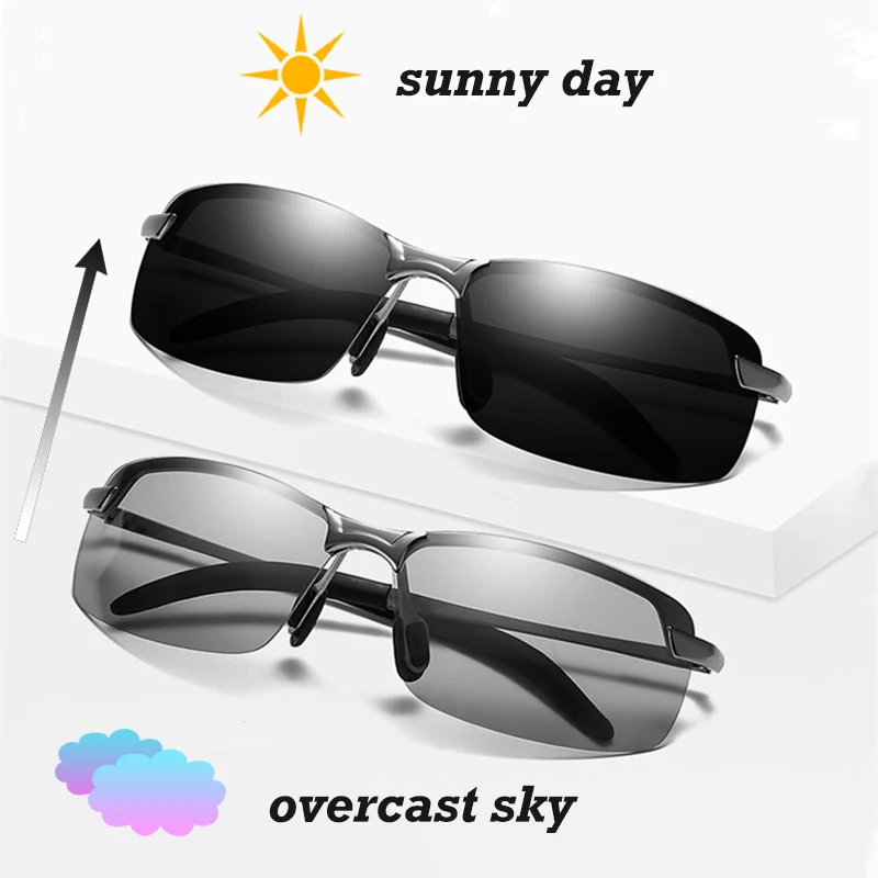 Фотохромные очки поляризационные мужские солнцезащитные для вождения ретро uv400