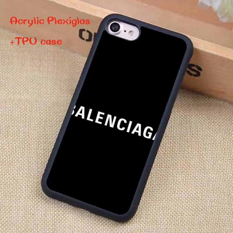 

B-Balenciaga Phone Case For iphone 12 11 Pro Max X XR XS SE 2020 6S 7 8 Plus Acrylic Plexiglass TPU