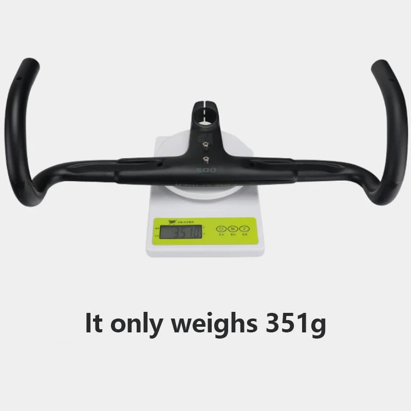 Скидка Полностью углеродный руль шоссейного велосипеда, интегрированный матовый дорожный велосипед, изогнутый стержень 400/420/440 мм, Сверхлегкий Уг...