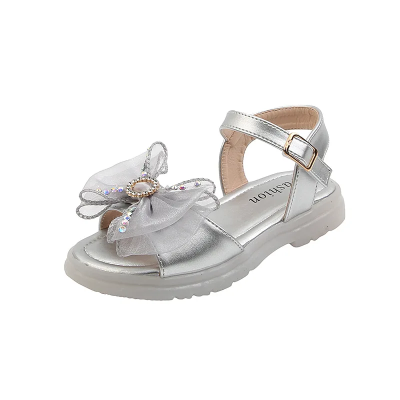 

2022 Summer New Girls Sandals Baby Open-toed Shoes Cute Bow-knot Princess Shoes Sweet Casual Flats Cute Chic Fashion Shoes Hot