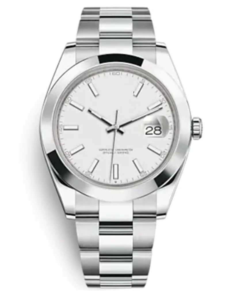 

2021 41mm Automatic Mechanical Mens Sports Watch Black White Dial Sapphire Glass Watches DATEJUST Stainless Steel