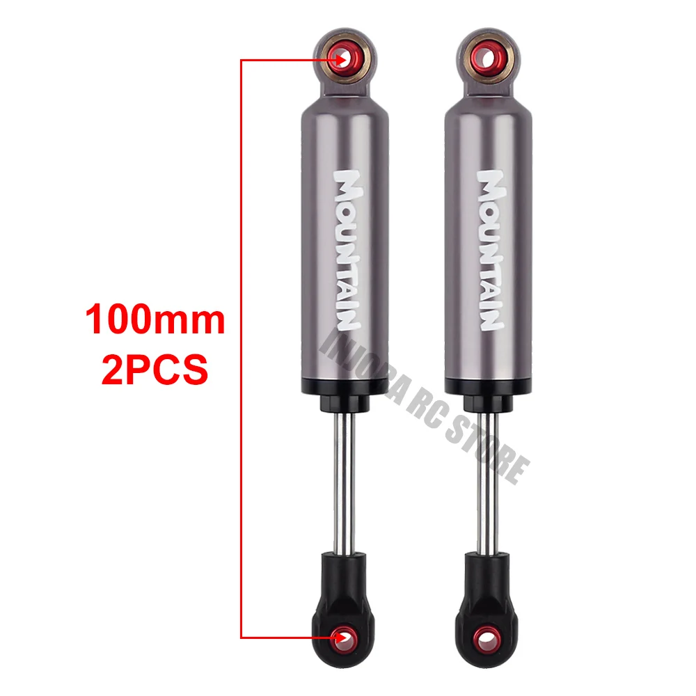 2PCS 100mm Grey 2 шт. металлический амортизатор встроенный Весна 90/100/110/120 мм для 1/10 RC Рок Гусеничный и грузовик осевой SCX10 TRX-4 D90 RC Запчасти - Цвет: 2PCS 100mm Grey