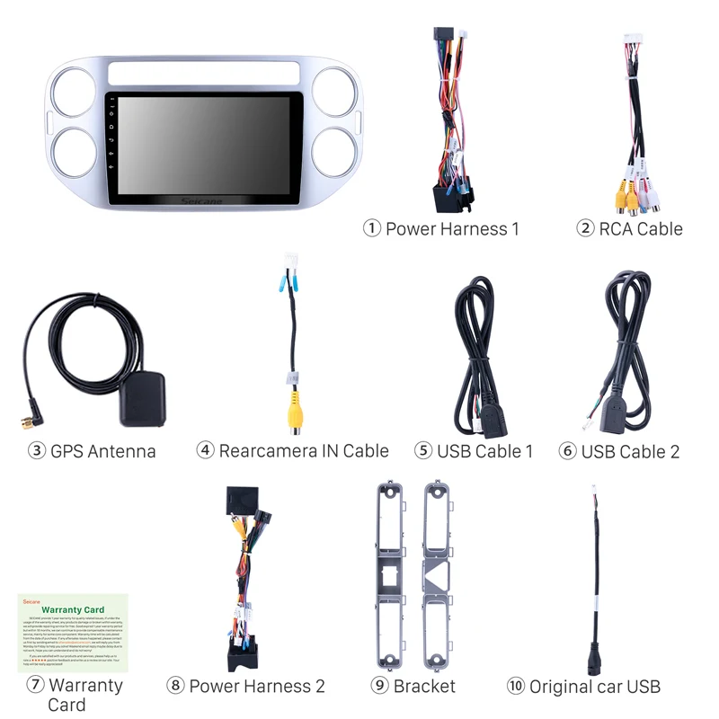 Автомагнитола Seicane 9 дюймов Android 8 1 GPS навигация Bluetooth для VW Volkswagen Tiguan 2010 2015 Wi Fi