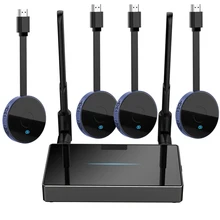 50M Wireless Transmission Transmitter Receiver HDMI Extender Screen Share Mirror Switch Phone Laptop PC To TV Monitor Multi To 1