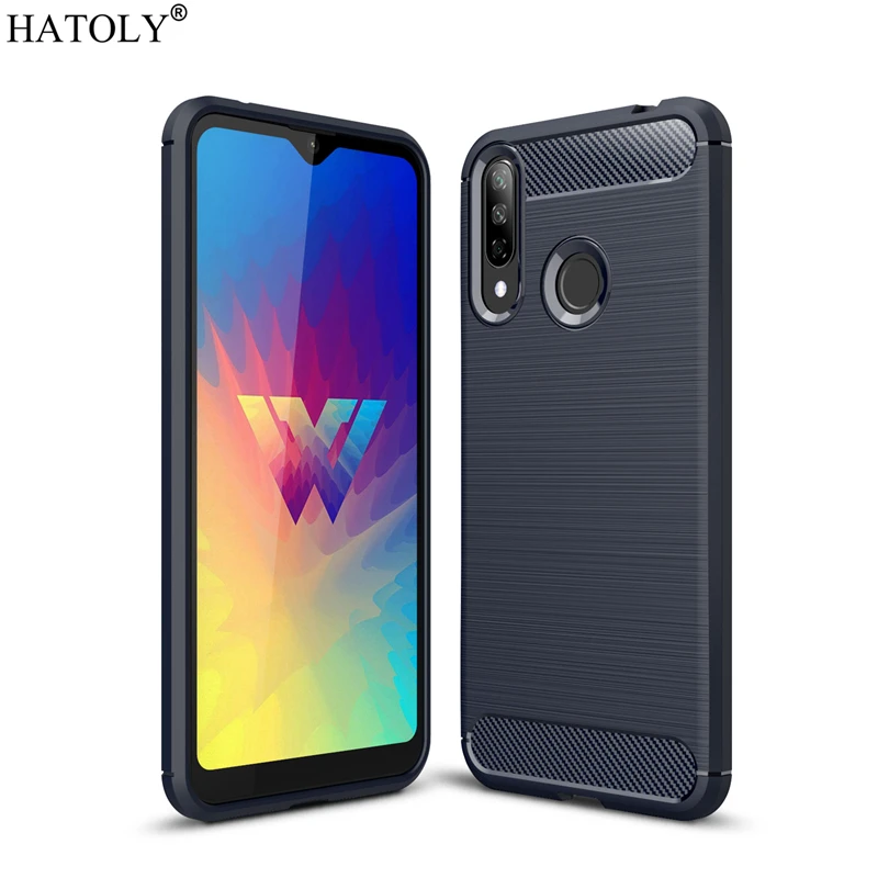 Чехол для LG W30 Ударопрочный Мягкий силиконовый чехол из ТПУ бампер углеродного