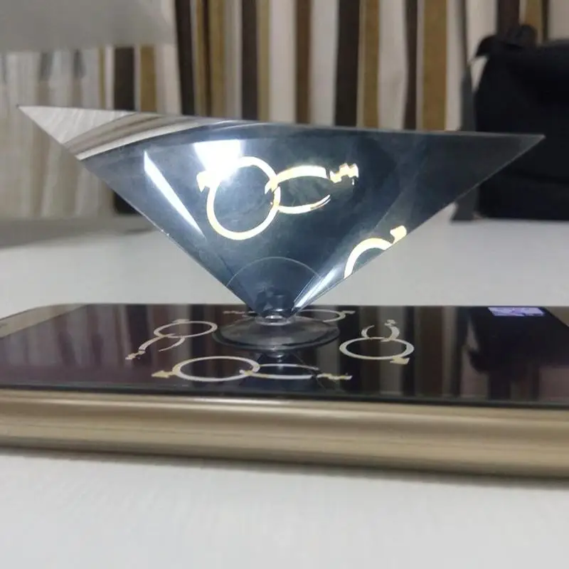 

New 360 3D Hologram Pyramid Display Projector Video Stand For Universal G2T2