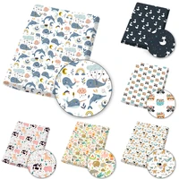 polyester cotton fabric cartoon animals printed cloth sheets home textile garment sewing crafts mask making material 45145cmpc
