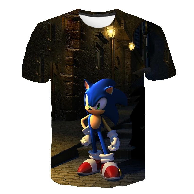 Забавные футболки для девочек с объемным изображением Марио и Соника Костюм