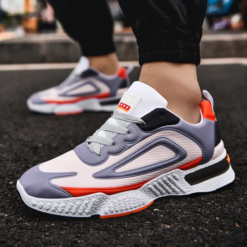 

Кроссовки мужские прогулочные, повседневная обувь для бега, Вулканизированная подошва, дышащие, спортивная обувь для фитнеса