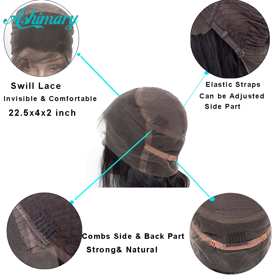 Ashimary предварительно сорвал 360 синтетический фронтальный парик с волосами