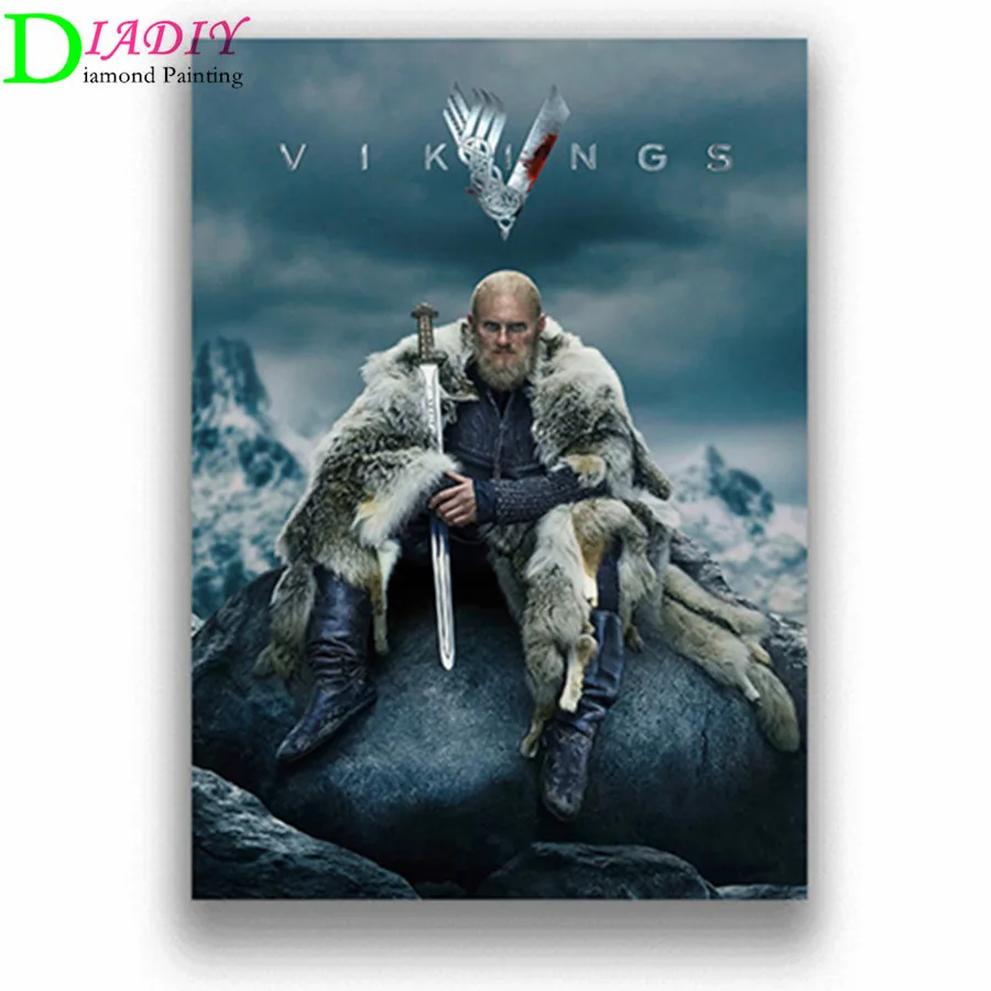 

Diamond cross stitch classic TV show showcasing Viking rhinestone DIY Mosaic diamond embroidery selling home decor