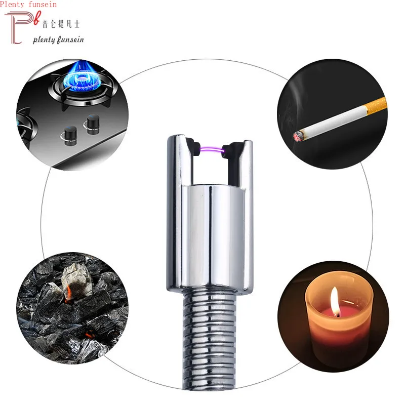 

Rechargeable Kitchen Lighter with Long Handle Electric Arc Candle Tools Windproof Safe Pulsed Lighters for Cooking Camping BBQ