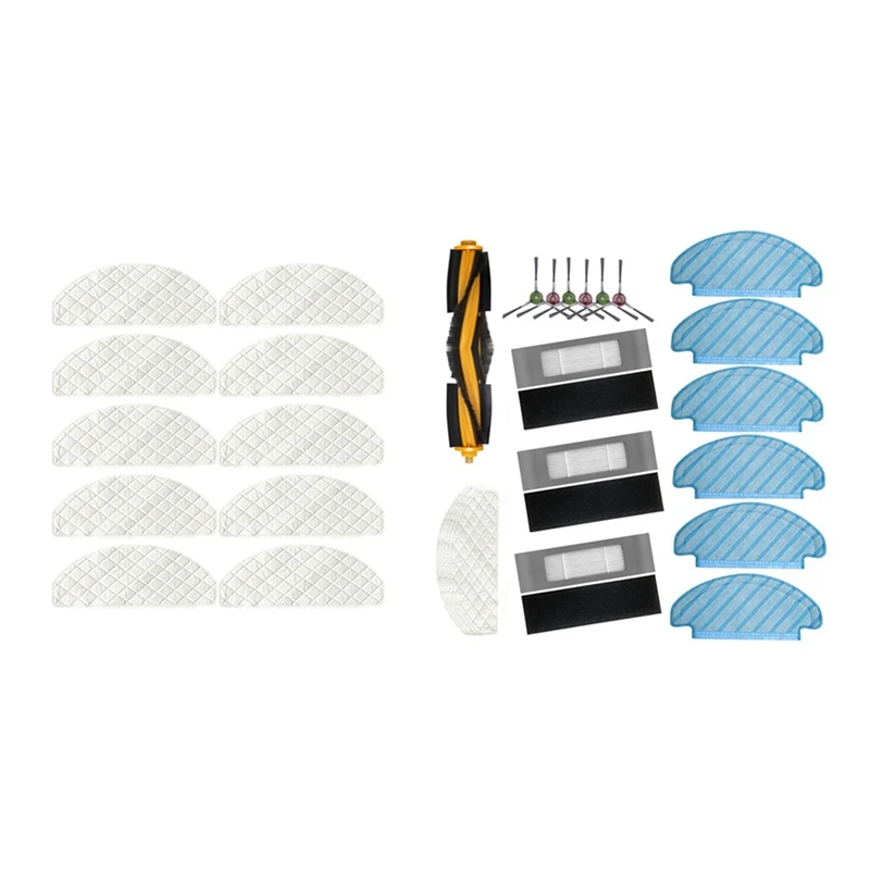 

21Pcs Filter Brush Mop Cloth Set With 20Pcs Disposable Rags