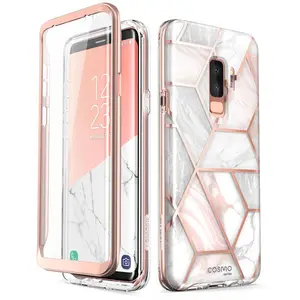 i blason for samsung galaxy s9 plus case cosmo full body glitter marble bumper protective cover with built in screen protector free global shipping