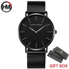 Японские кварцевые мужские и женские простые водонепроницаемые спортивные повседневные часы Hannah Martin, наручные часы унисекс, Прямая поставка