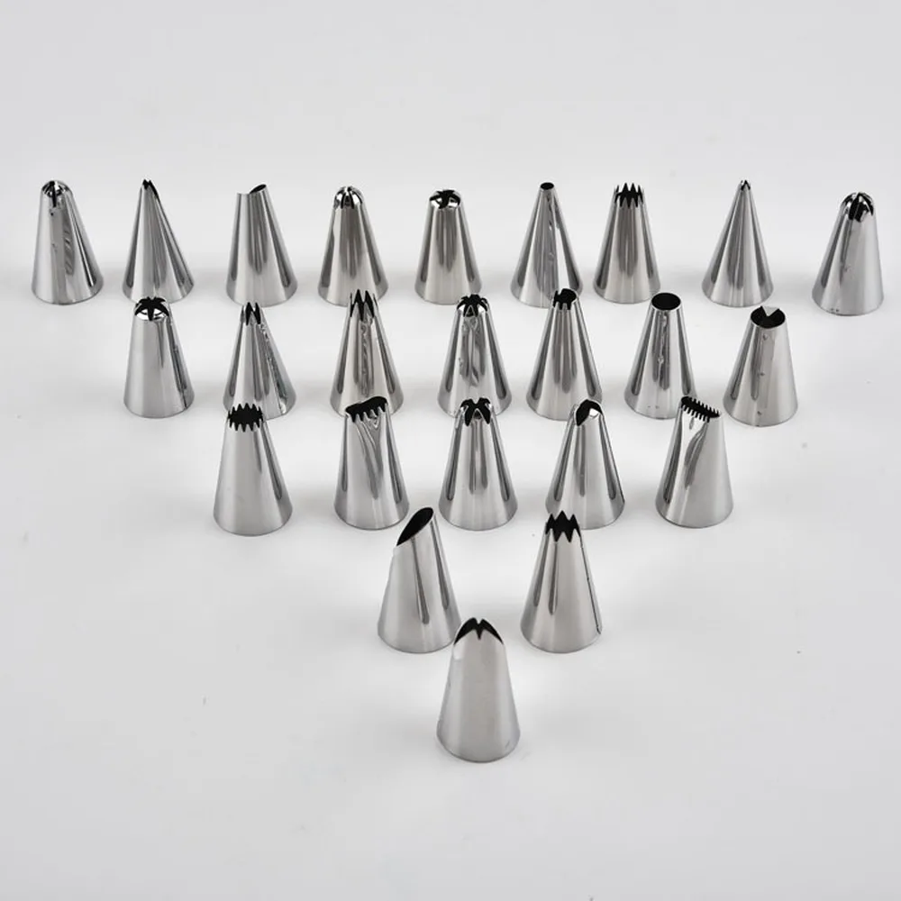 Оптовая продажа 24 головки нержавеющая сталь набор цветочных пастей в коробке