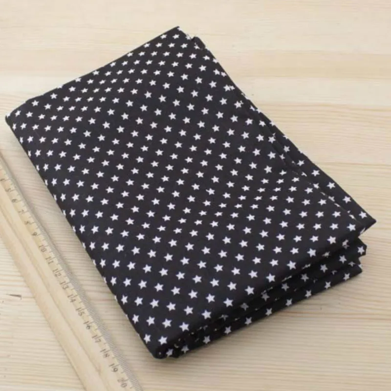 Хлопчатобумажная ткань Booksew 7 шт. 50x50 см черная текстильная для рукоделия шитья
