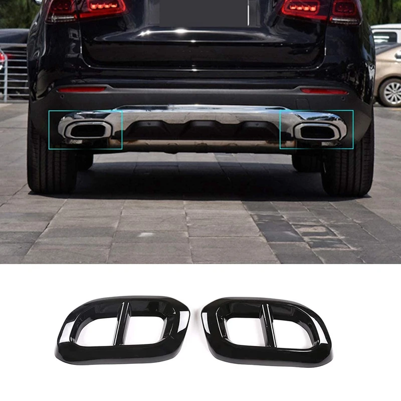 Глушитель выхлопной трубы Накладка рамка для Mercedes Benz GLE GLC GLS W167 X253 X167 2019 2020|Лепнина