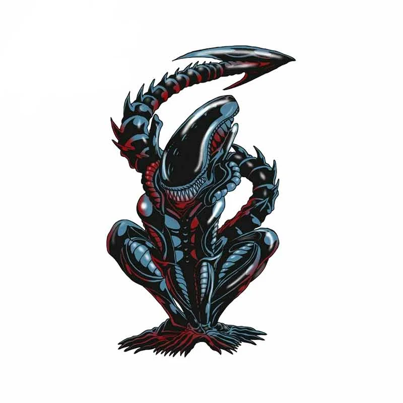 

Decor Alien Xenomorph Car Bumper Window Stickers Refrigerator Decal Air Conditioner for SUV JDM VAN Camper Luggage Skateboard