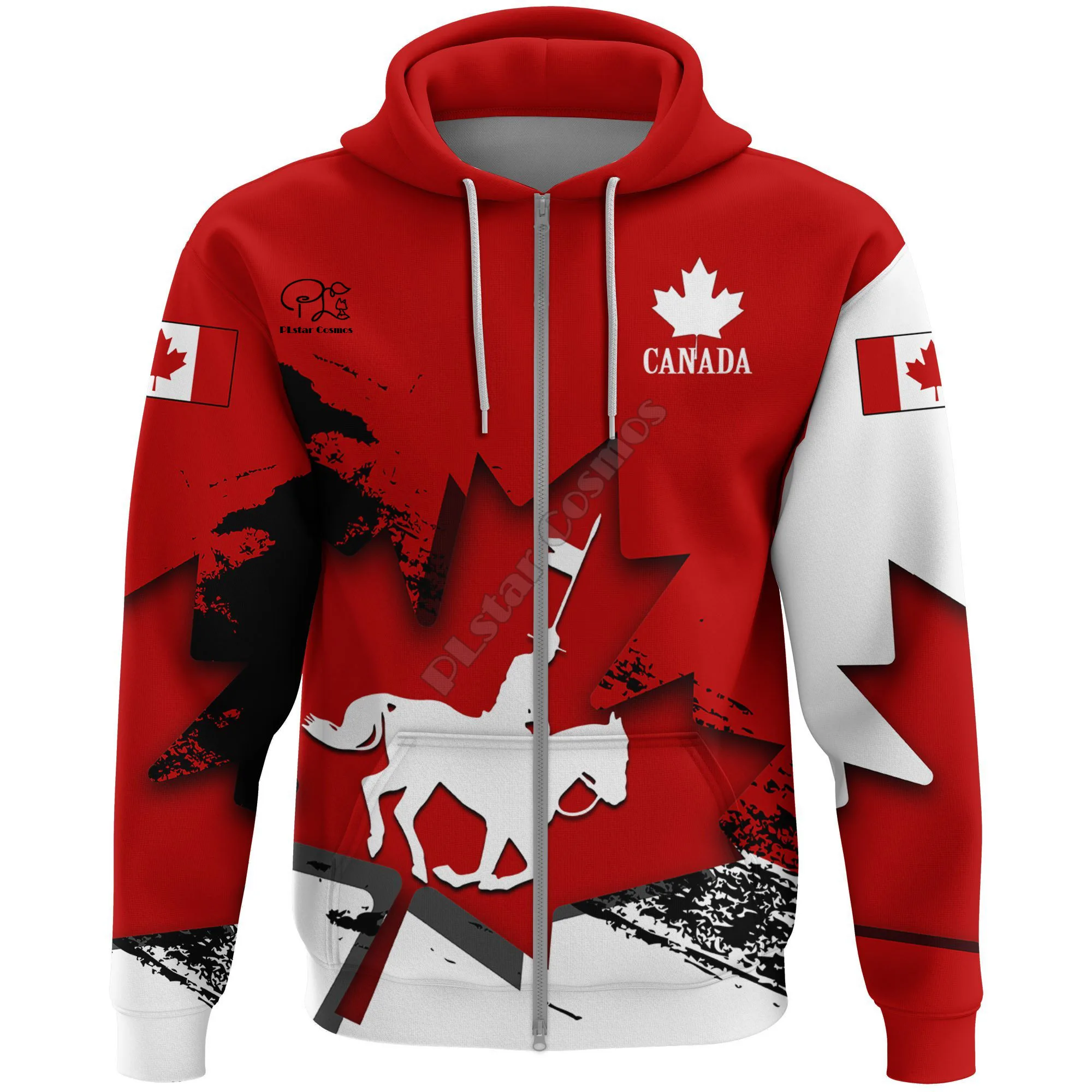 

PLstar Cosmos 3DPrint Canada Flag National Culture Country Amazing Harajuku Streetwear Funny Unisex Hoodies/Sweatshirt/Zip Q-2