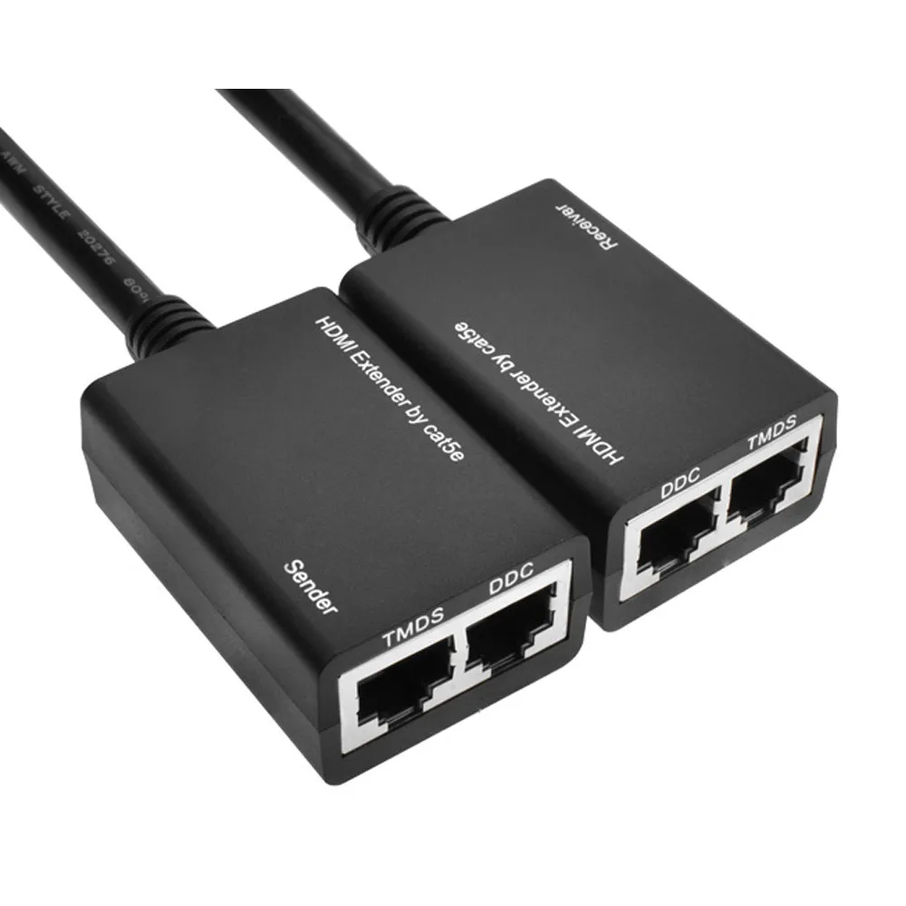 Hdmi более Rj45 Cat5e Ct6 Lan Ethernet балун расширитель ретранслятор до 100 ft1080p домашний