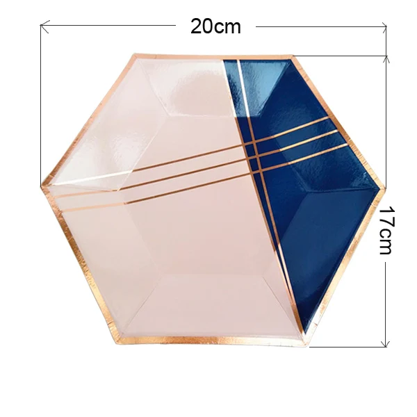 Одноразовая посуда из розового золота для вечерние НКИ 8 шт. бумажные соломинки с