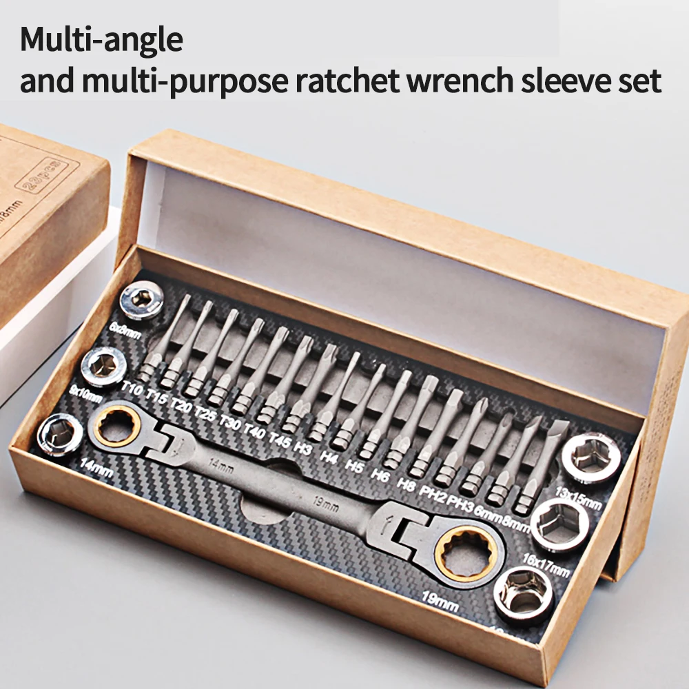 

Key Ratchet Wrench Spanner Socket Tool Set Ratchet Car Wrench Set Hand Tools Socket Head Wrench Set Adjustable Spanner