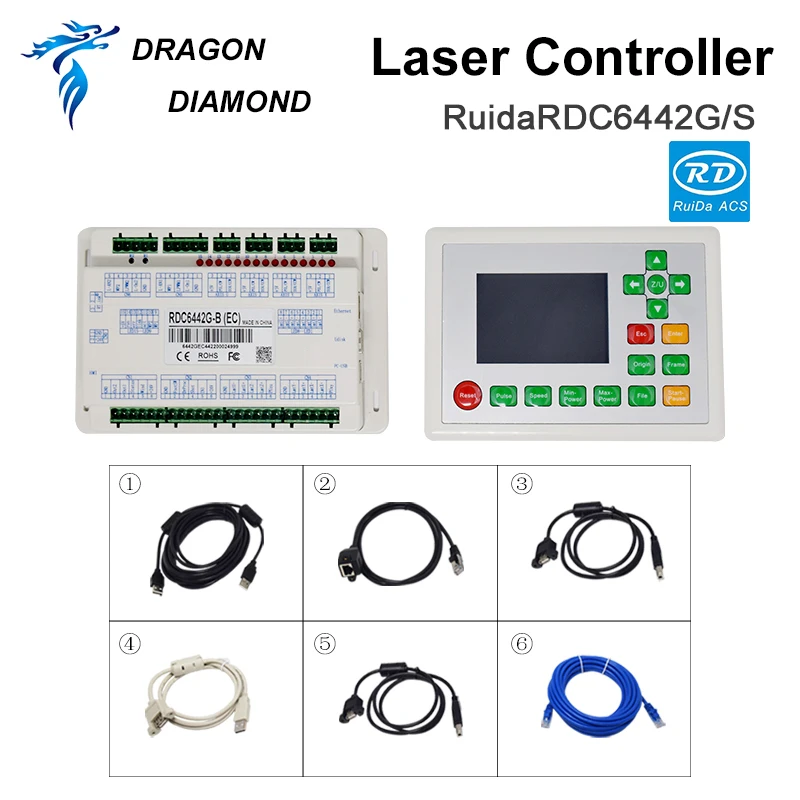 DRAGON DIAMOND Co2 лазерный DSP контроллер системы Ruida RDC 6442 г/локон для лазерной гравировальная и режущая машина RDC 6442 6442 г 6442 с