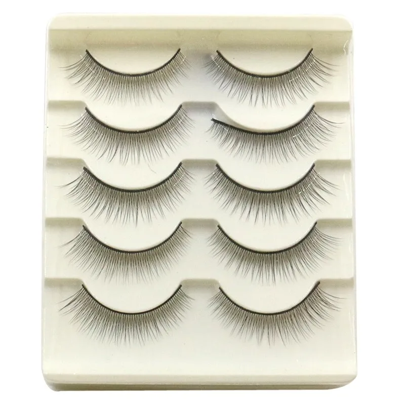 5 пар двойные накладные ресницы натуральные толстые Скрещенные голые макияж Три