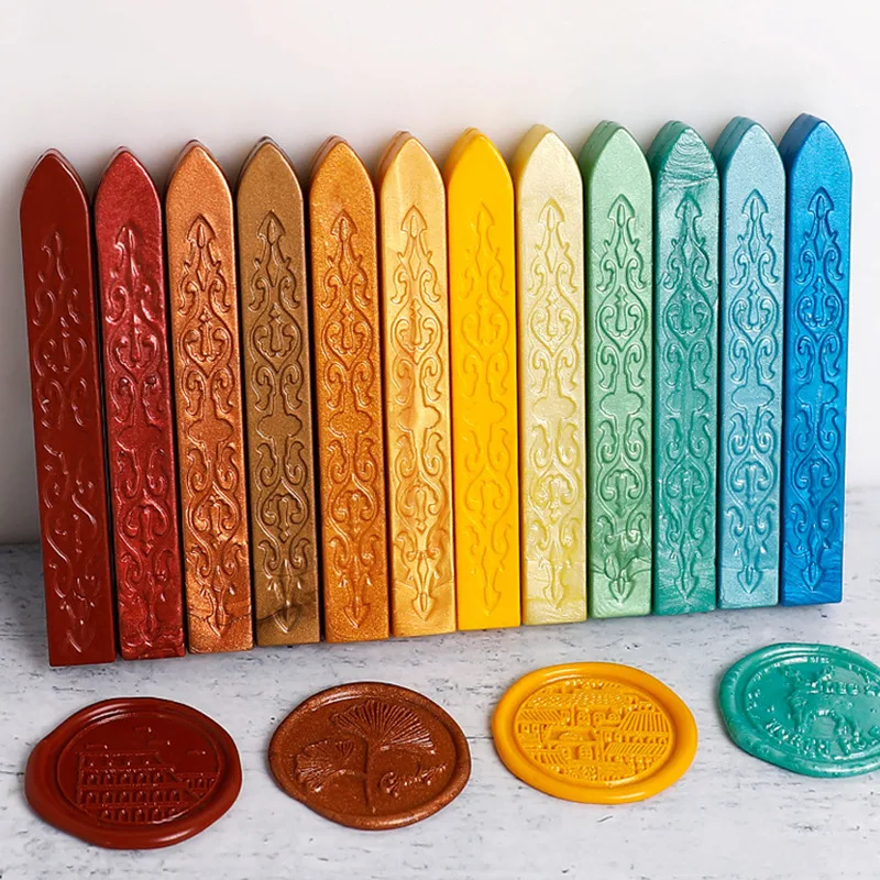 

1pc Sealing Wax Stamp Seal Colorful Antique Stripe Candle Beeswax Sigillo for Postage Letter Retro Wedding Envelope Invitation