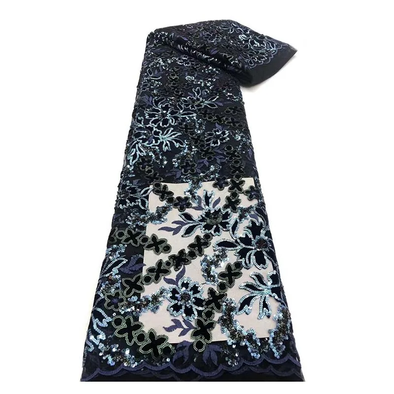 

Sequins French Tulle Lace Fabric 2020 High Quality African Lace Fabric Latest Lace Material For Evening Party YX-dmxw999