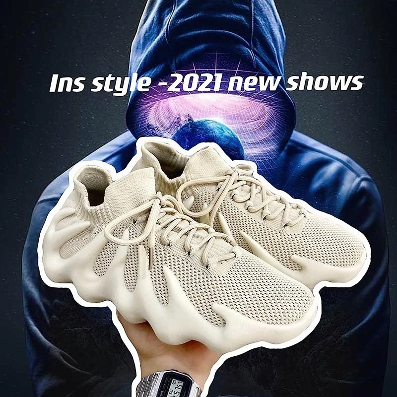 

2021 Summer Socks Shoes Men's Flying Woven Shoes 450 Small Cage Bag Coconut Flame Bottom Casual Men's Fashion Shoes