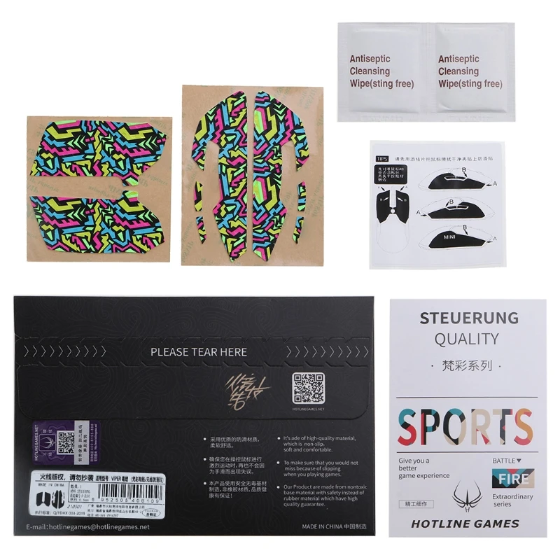 Hotline игры для Razer Viper наклейки мыши устойчивые к поту Противоскользящие