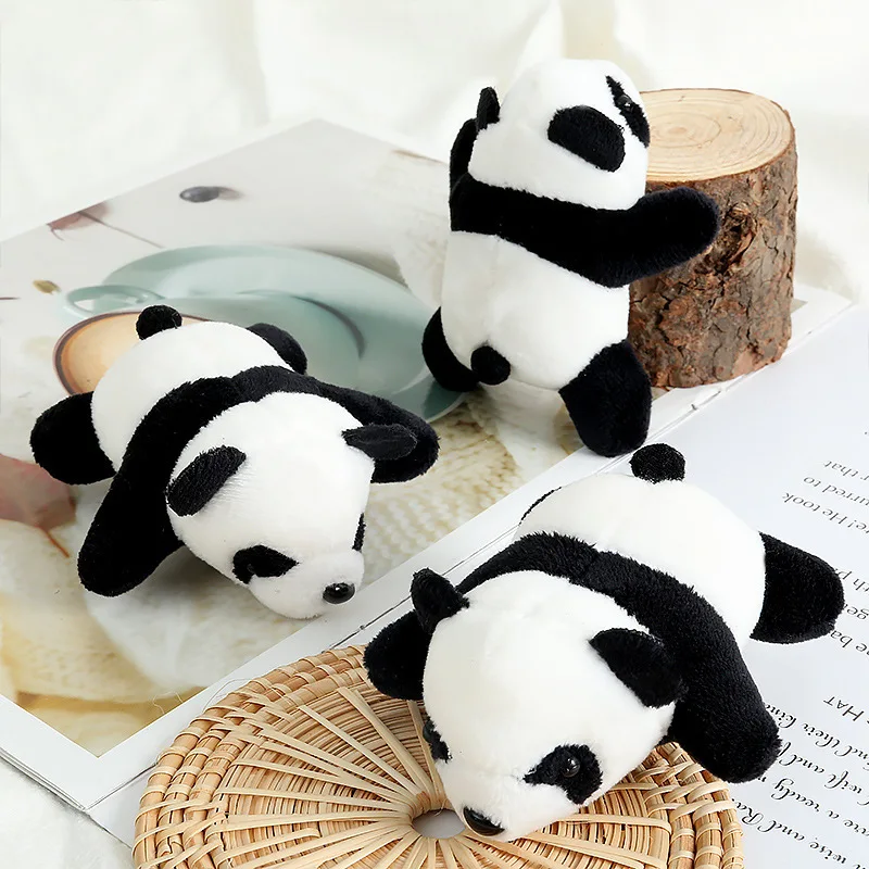

10CM Panda Brooch Plush Stuffed Toy Cute Plush Doll Birthday Gift Christmas Party Accessories School Bag Clothing Decorations